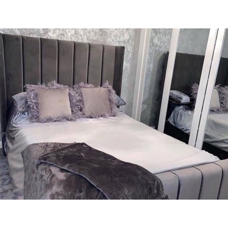 Nova Bed Frame | Slatted base | Ottoman Storage | Wing Shape headboard