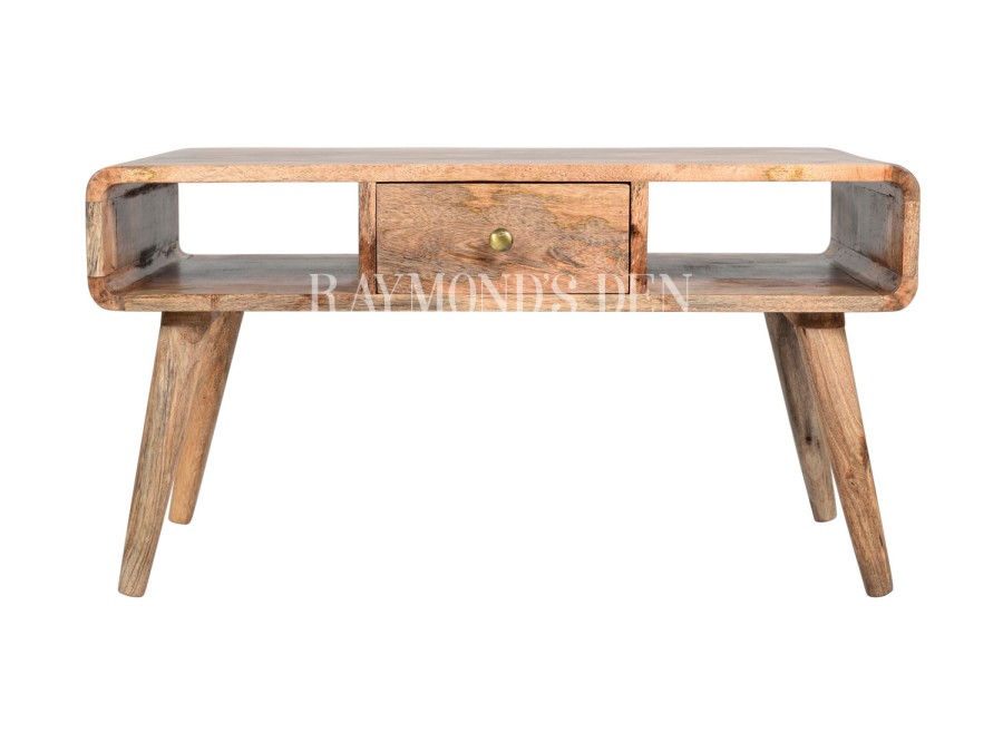 Stella coffee table, 100% solid wood coffee table, coffee table with drawer