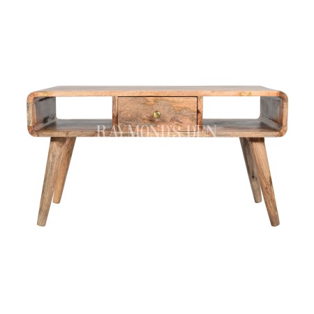 Stella coffee table, 100% solid wood coffee table, coffee table with drawer