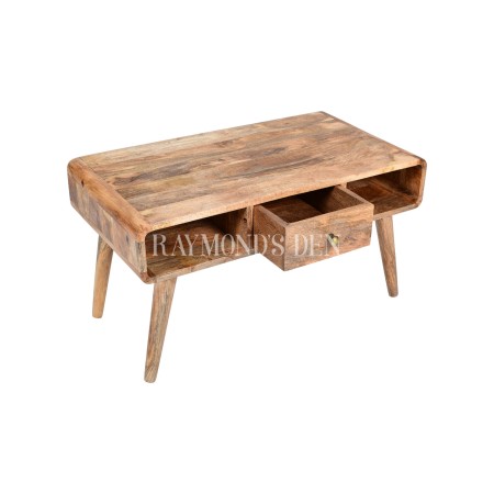 Stella coffee table, 100% solid wood coffee table, coffee table with drawer