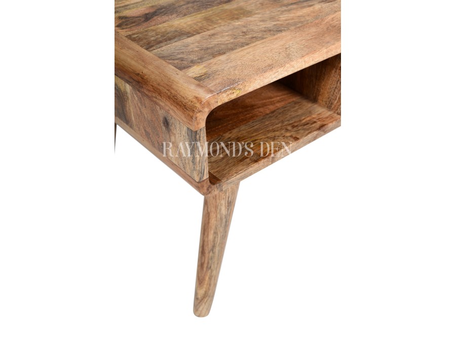 Stella coffee table, 100% solid wood coffee table, coffee table with drawer