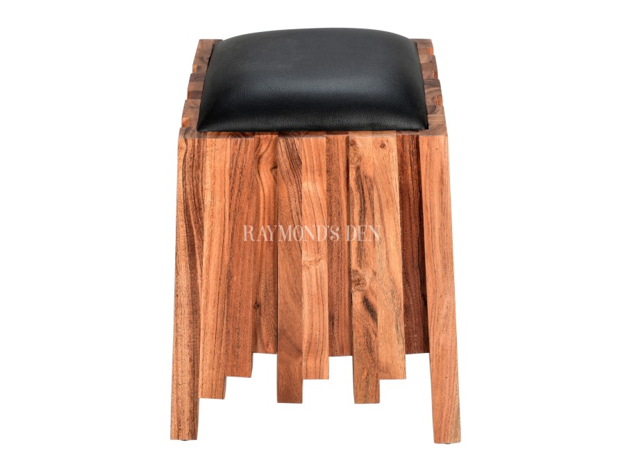 Solid wood stool | Dressing stool | Dressing table stool | Padded seat