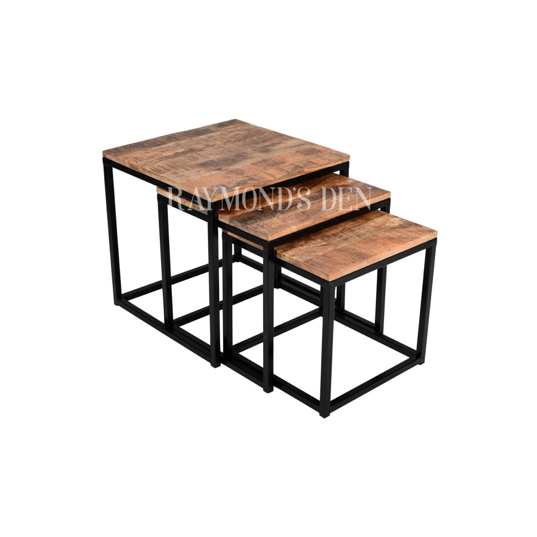 Industrial style Nest of Tables Solid wood Nest of Tables Wood