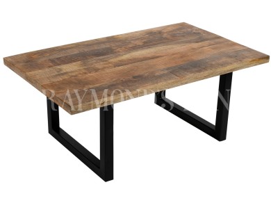 Industrial style AVA solid wood and metal coffee table