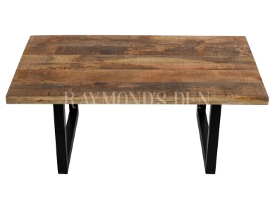 Industrial style AVA solid wood and metal coffee table 2
